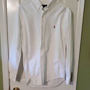 Ralph Lauren White Casual Button Down Shirt